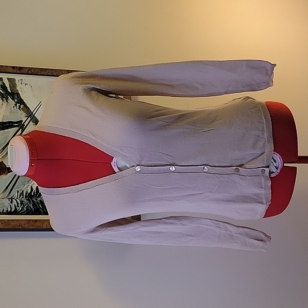 Tan Cotton Blend Cardigan